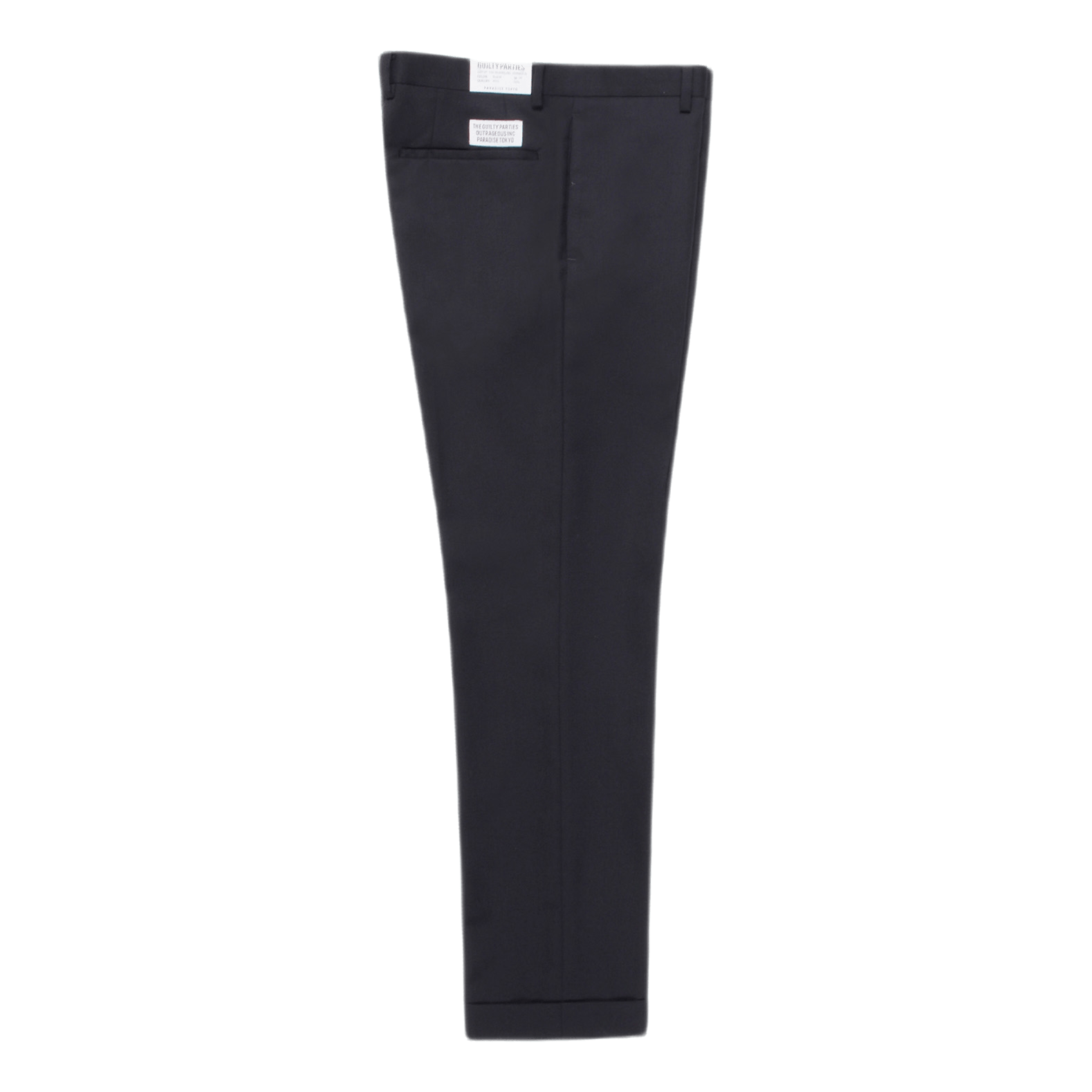 Regular Fit Wool Trousers Black