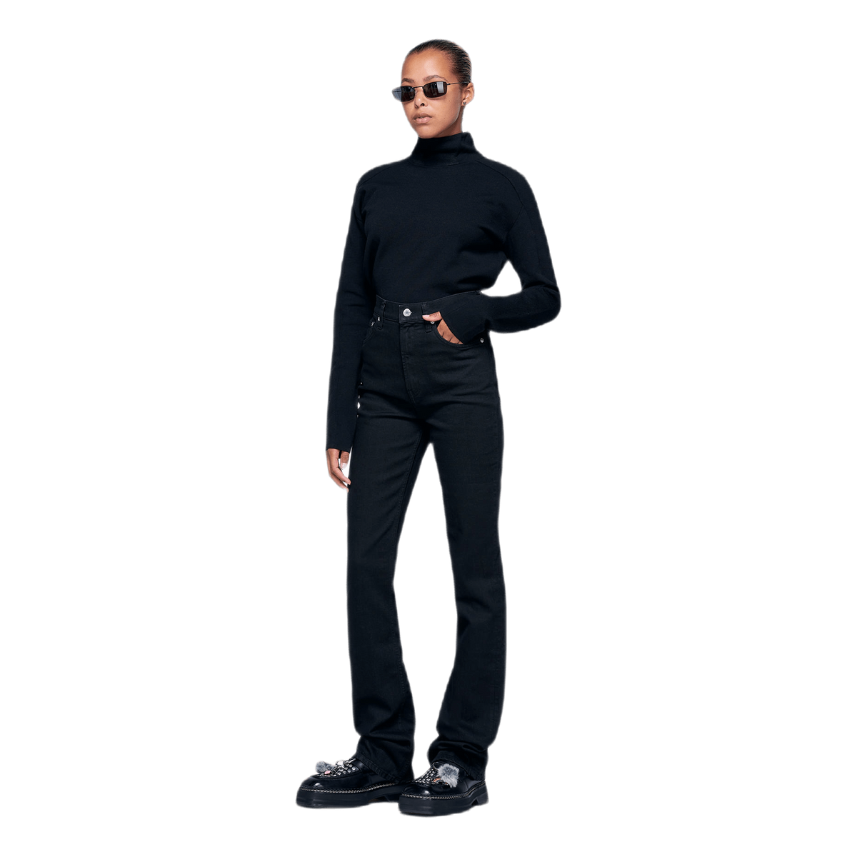 Femme Hi Bootcut Black