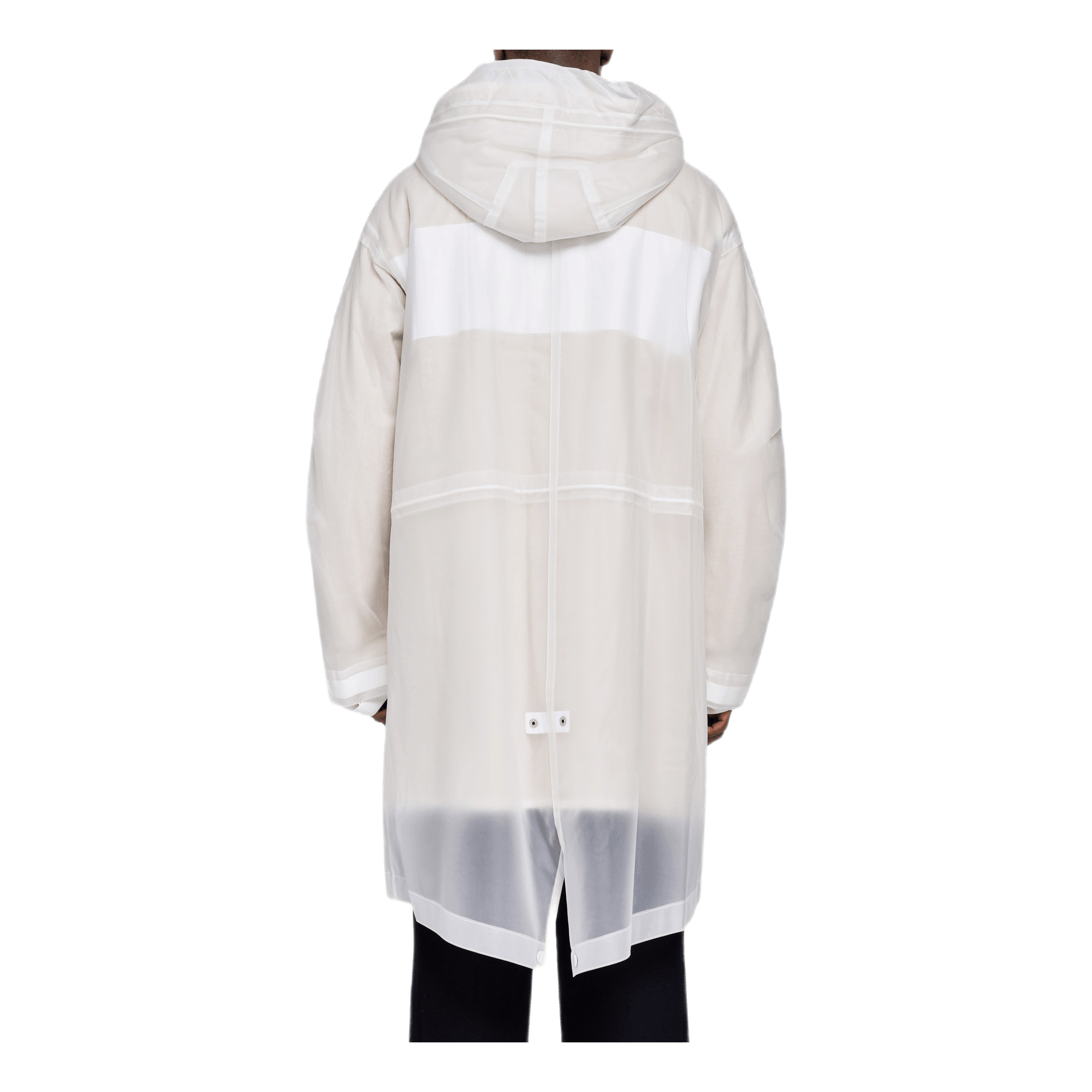 Transparent Fishtail Parka White