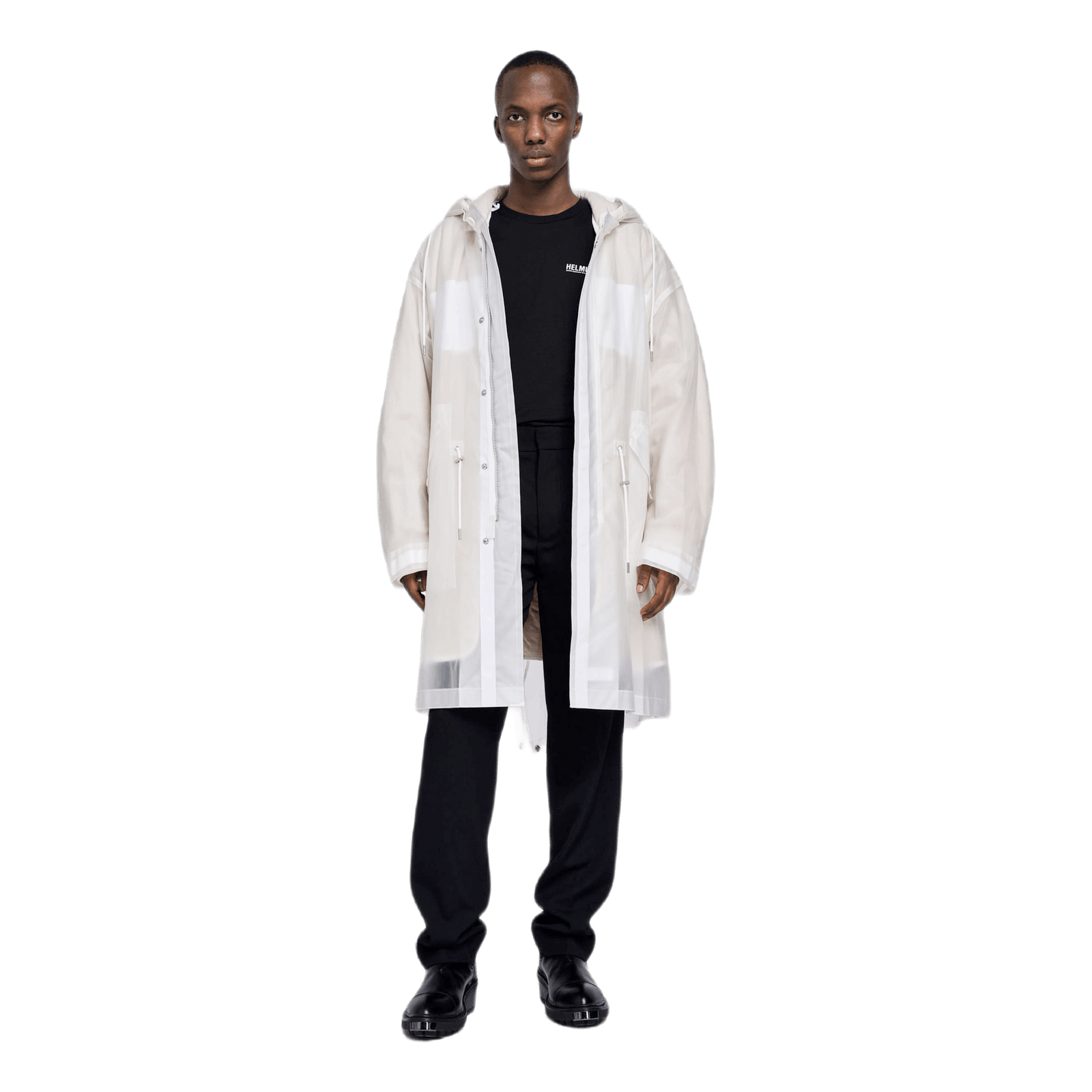 Transparent Fishtail Parka White