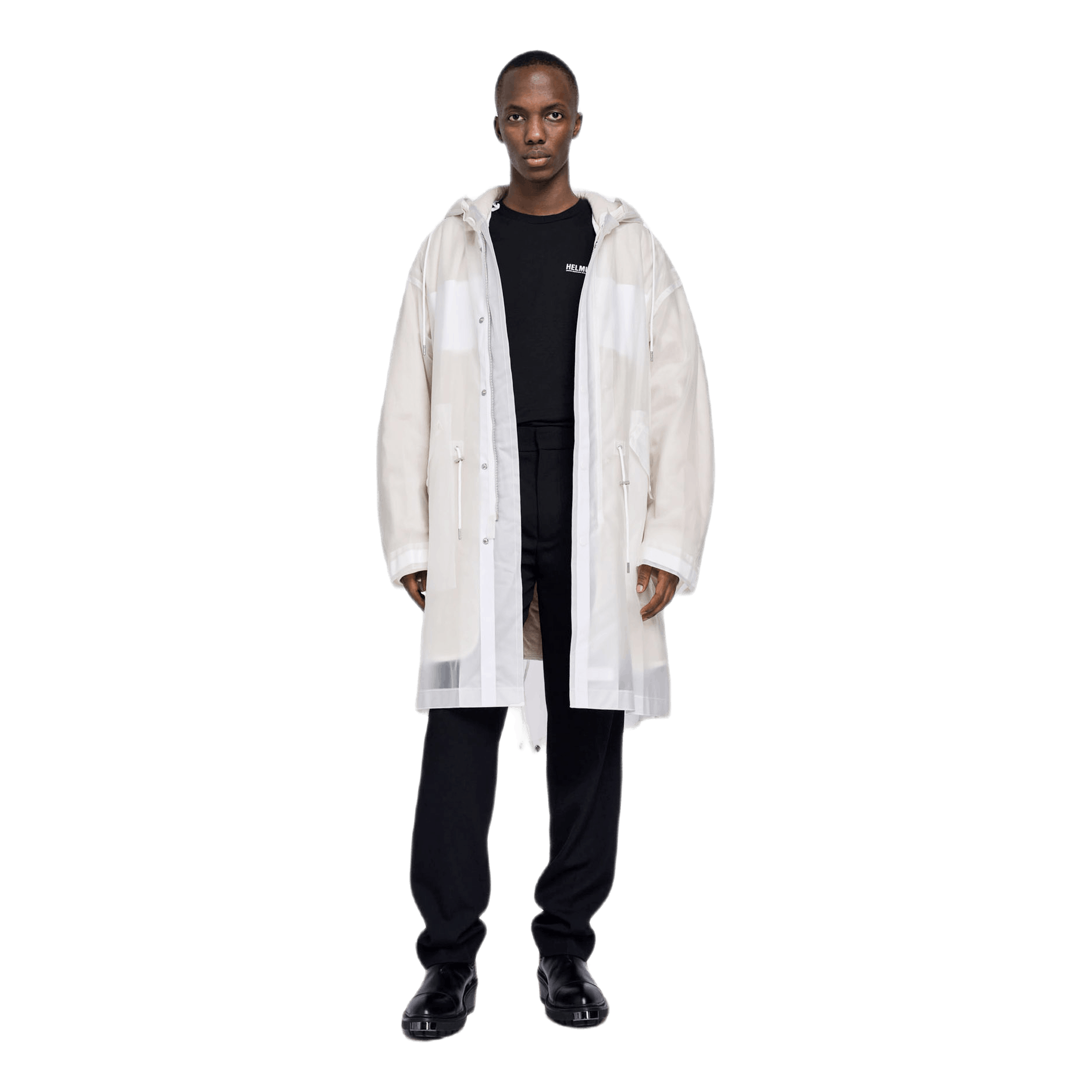 Transparent Fishtail Parka White