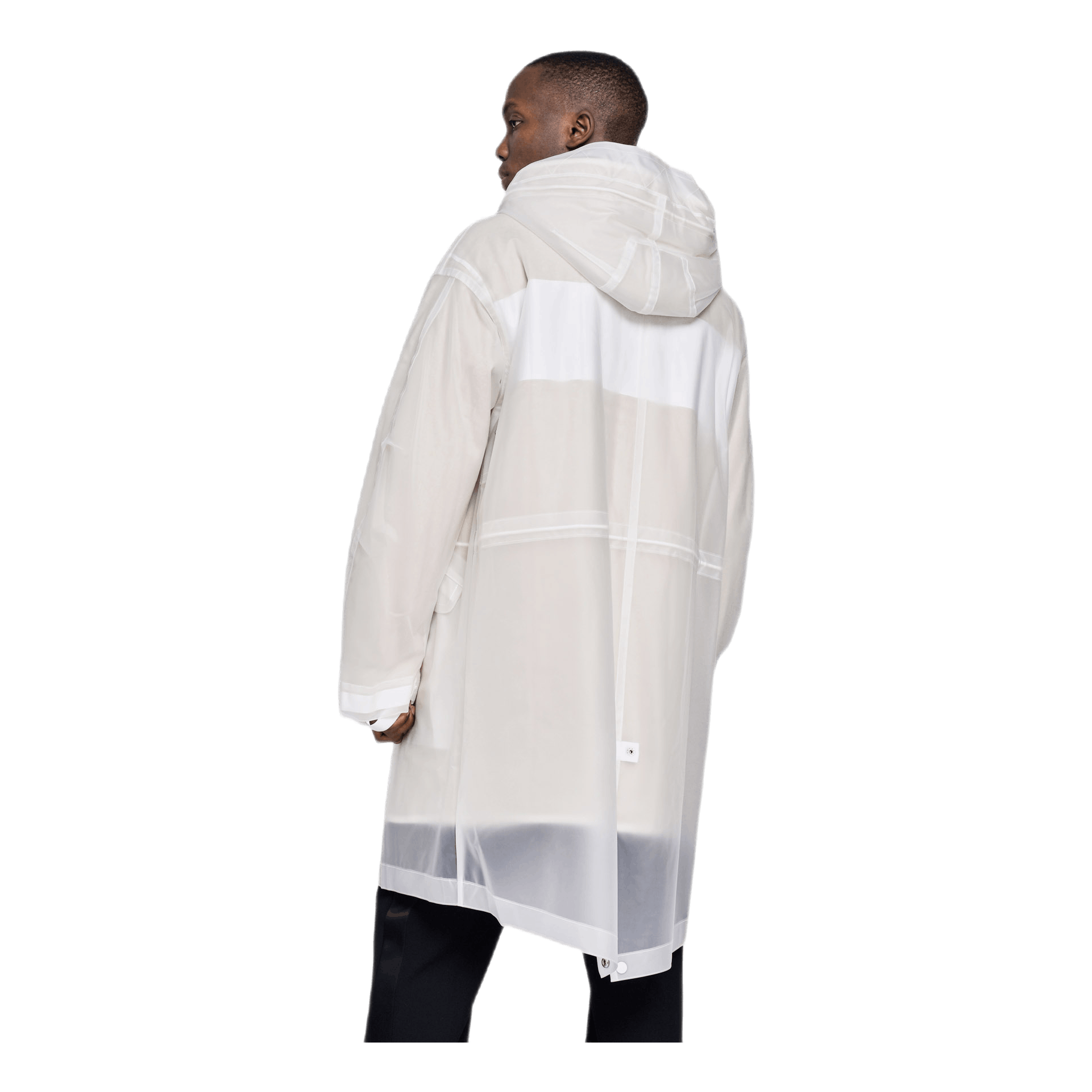 Transparent Fishtail Parka White