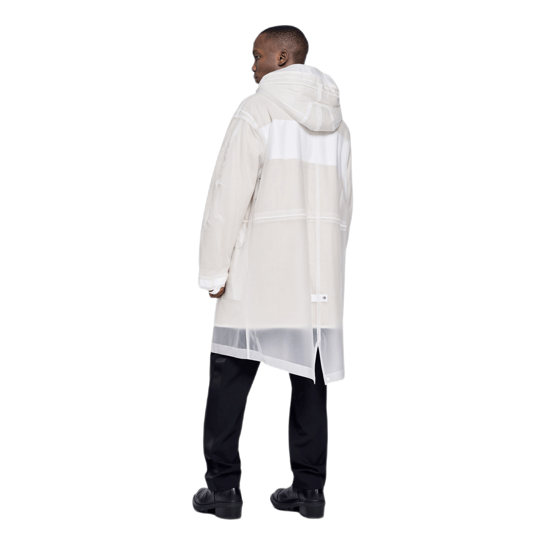 Transparent Fishtail Parka White