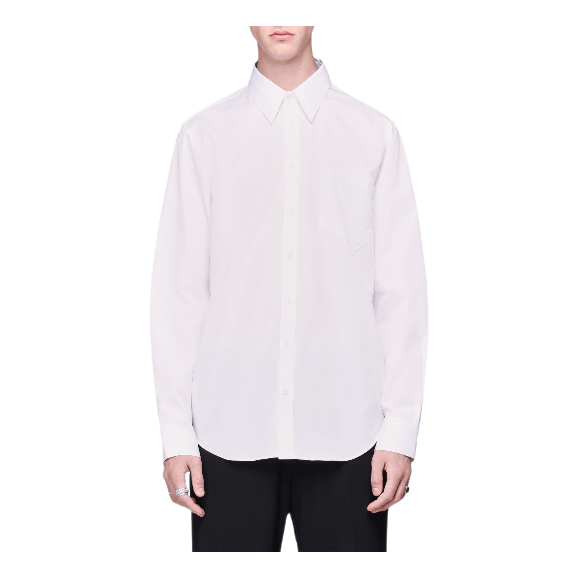 Patched Shirt White