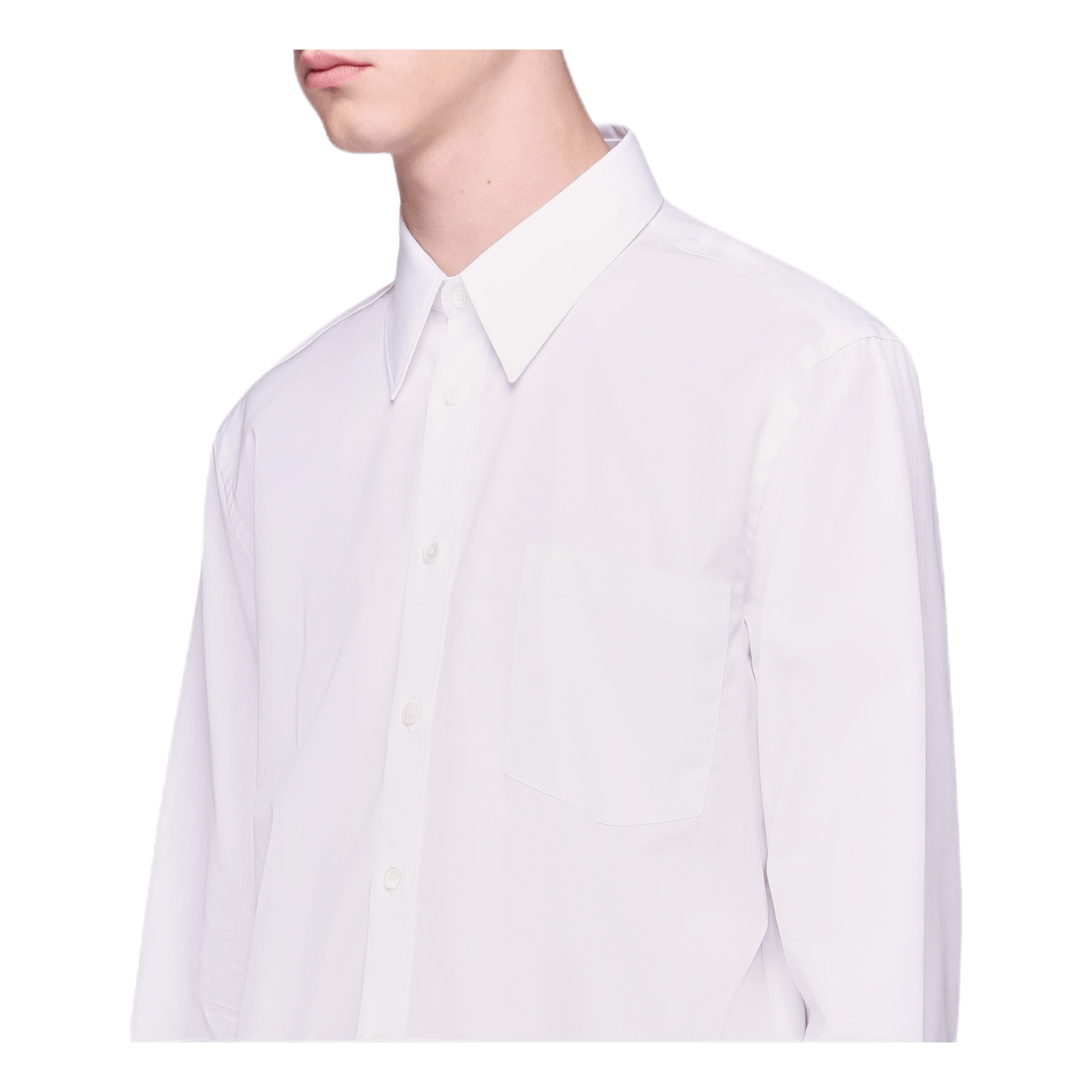 Patched Shirt White