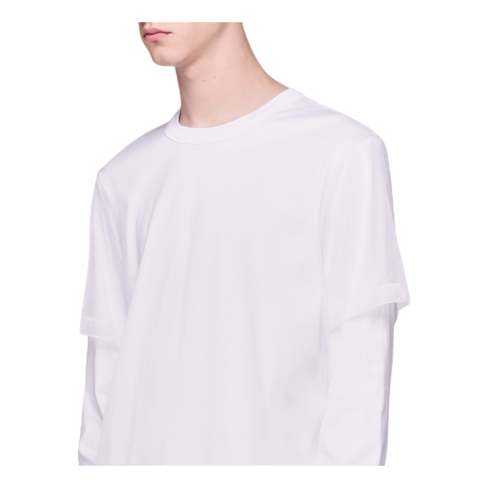 Double Long Sleeve Tee White
