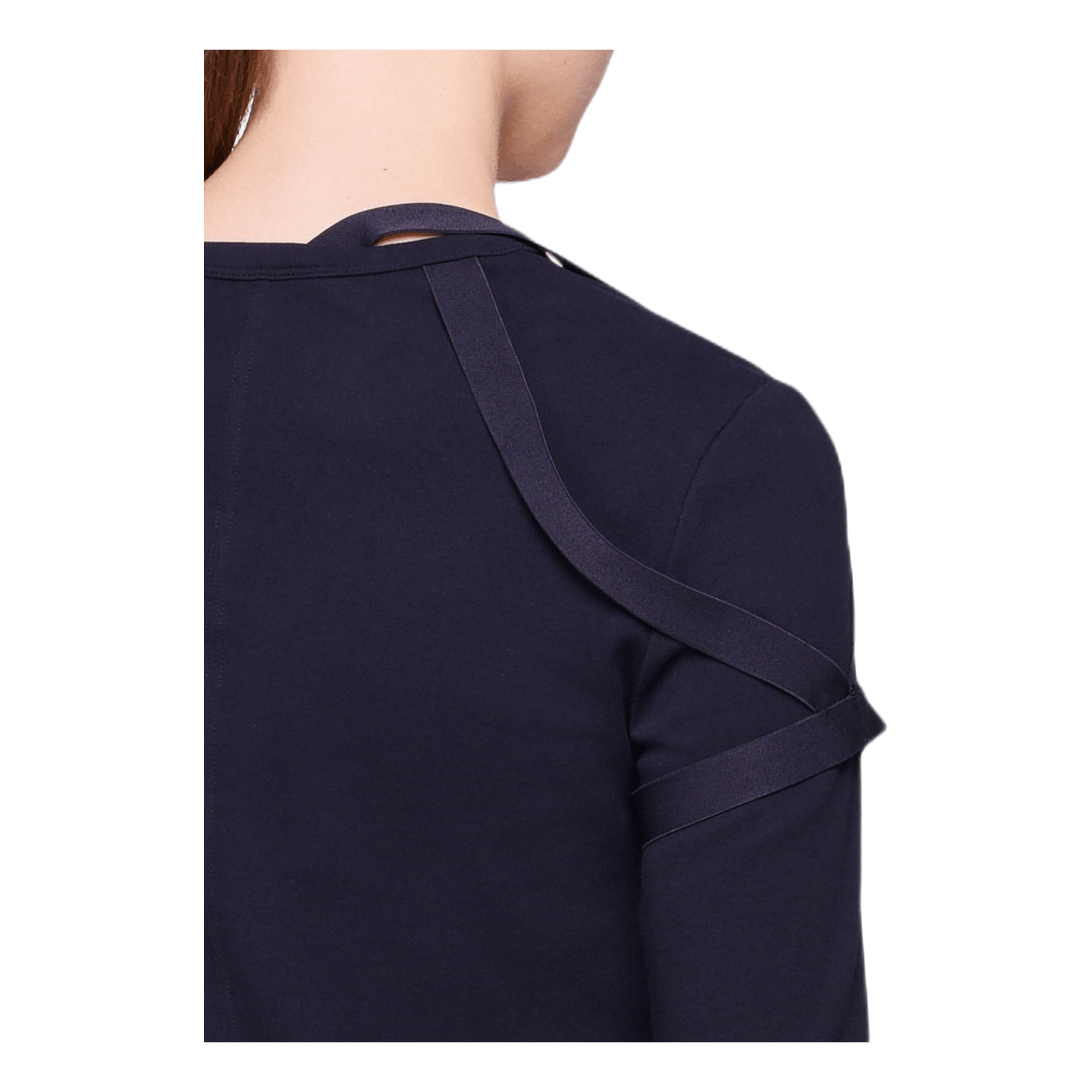 Long Sleeve Harness Dress Blue