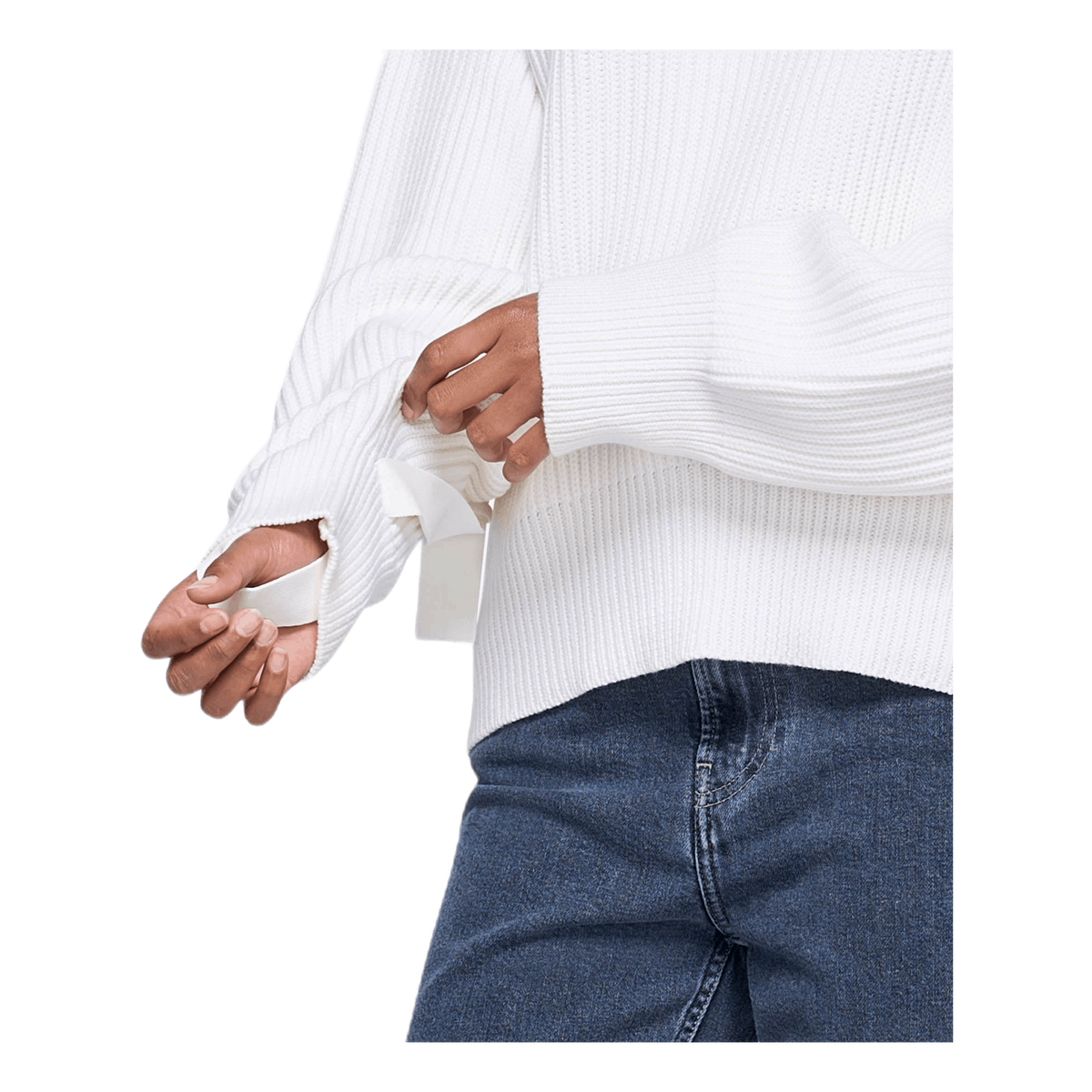 Wool Cotton Crewneck White