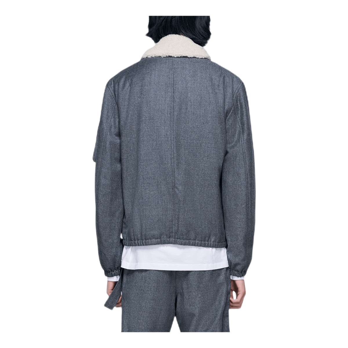 Padded Flannel Bomber Gray