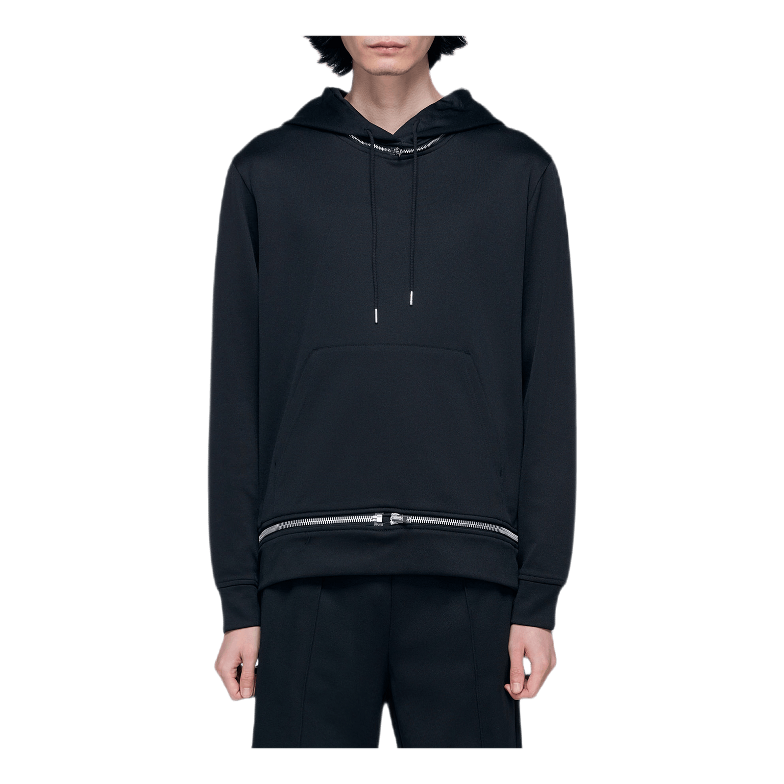 Zip Away Hoodie Black