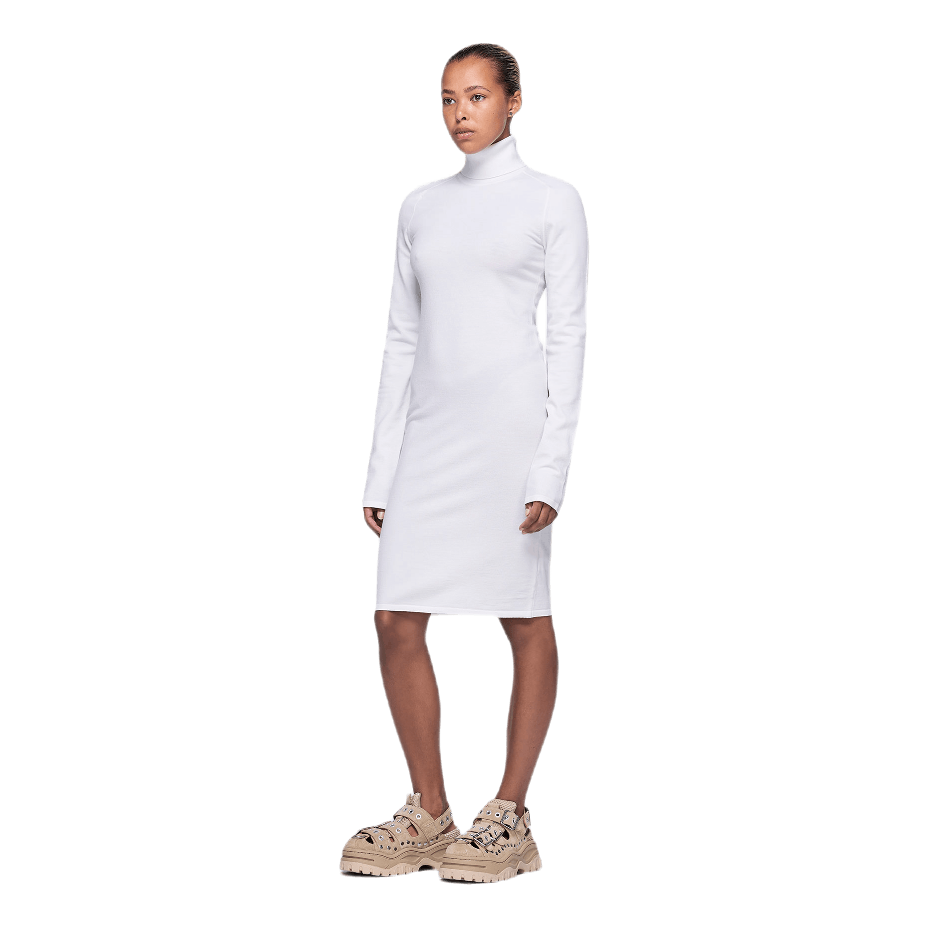 Compact Wool Dress White