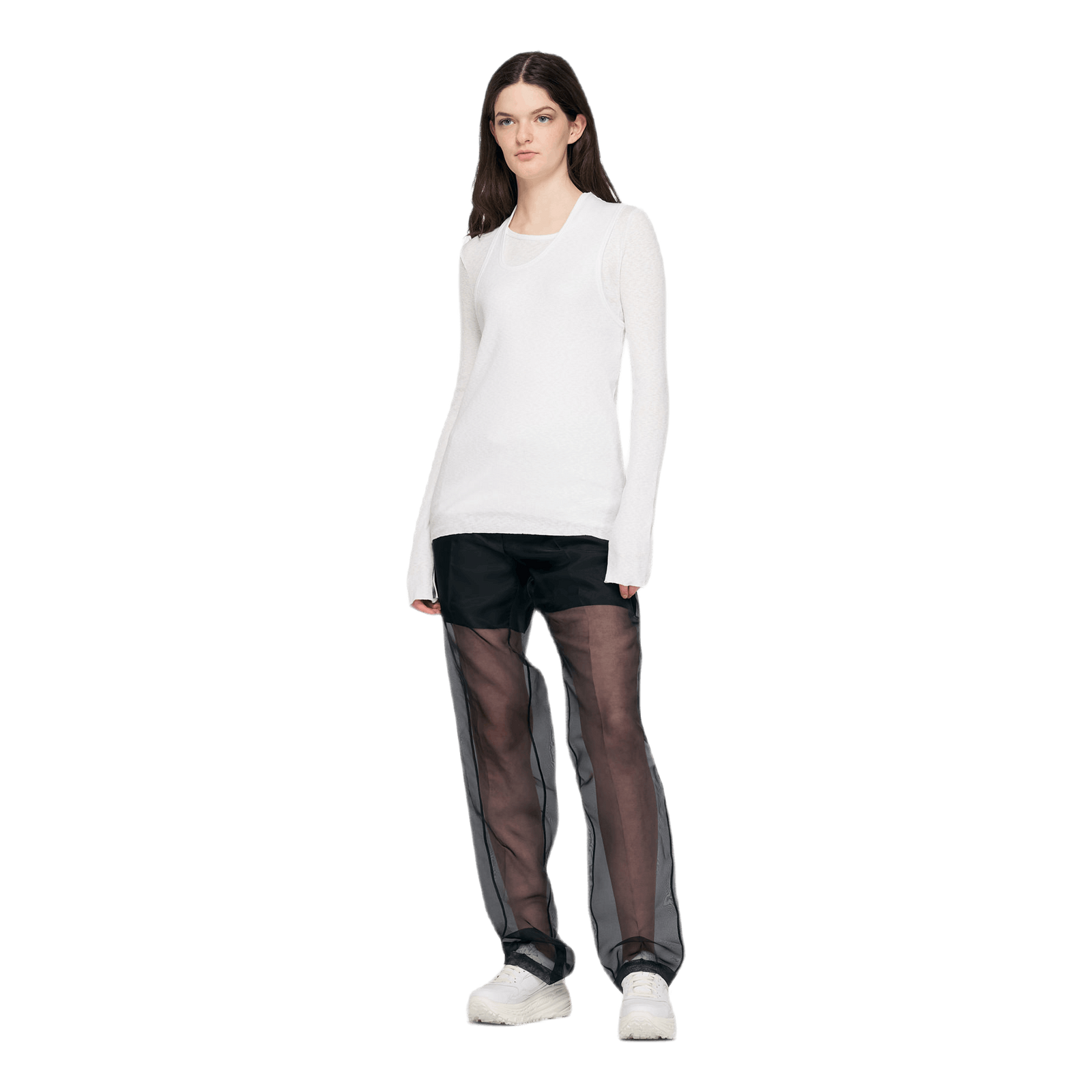 Long Sleeve Tee Pz Map White