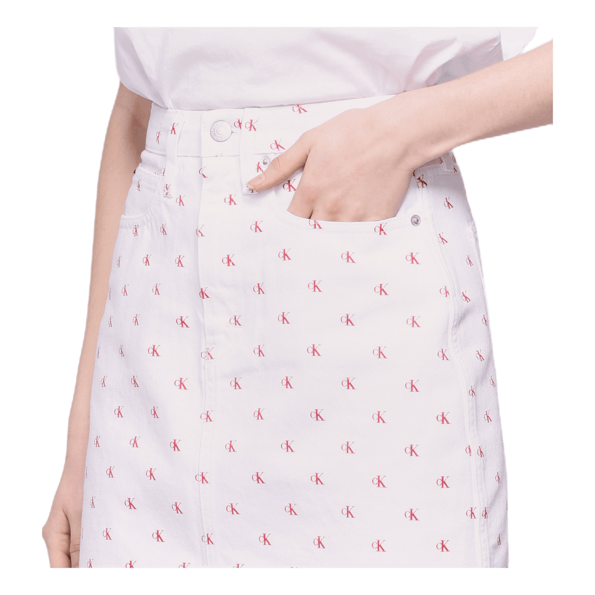 High Rise Mini Skirt White