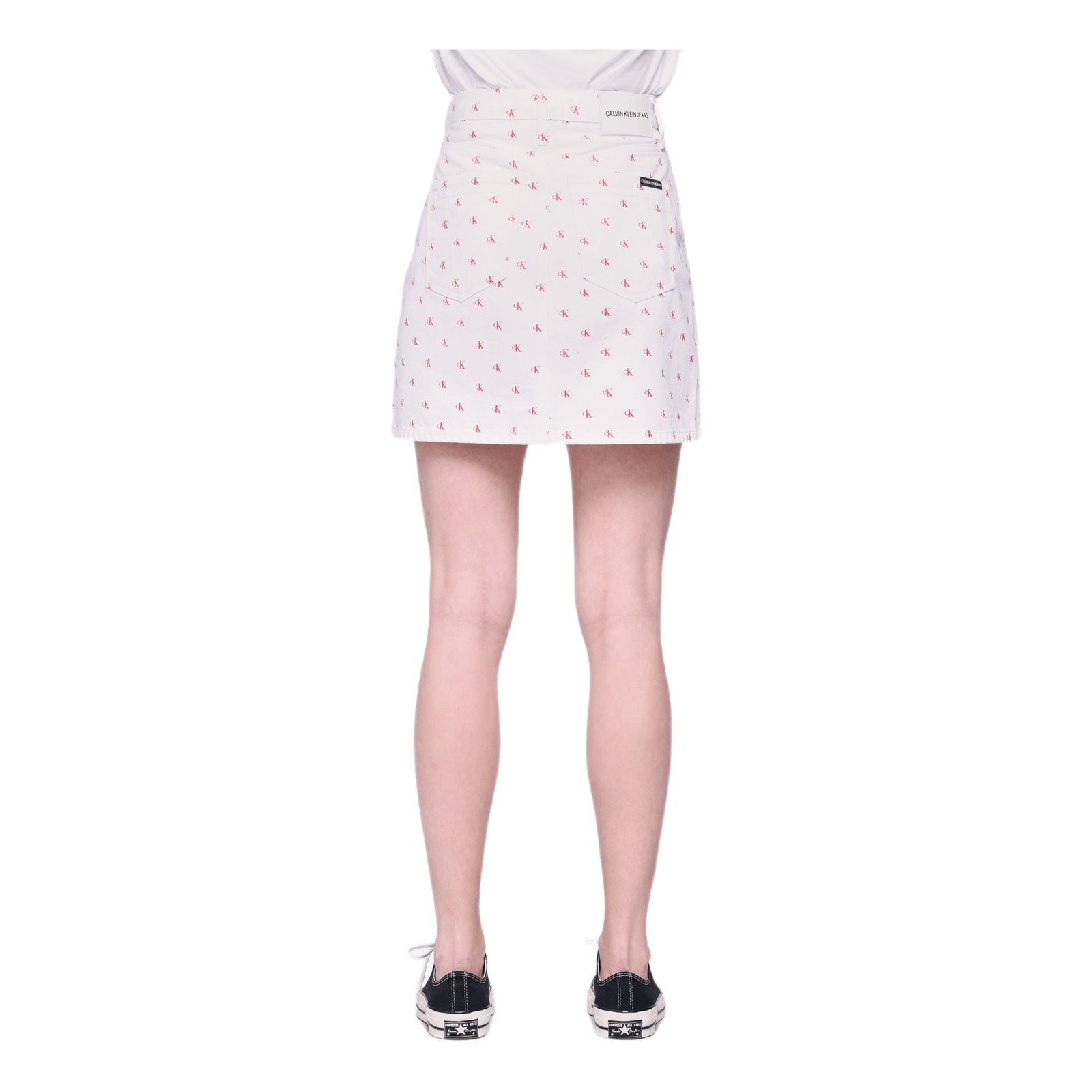 High Rise Mini Skirt White