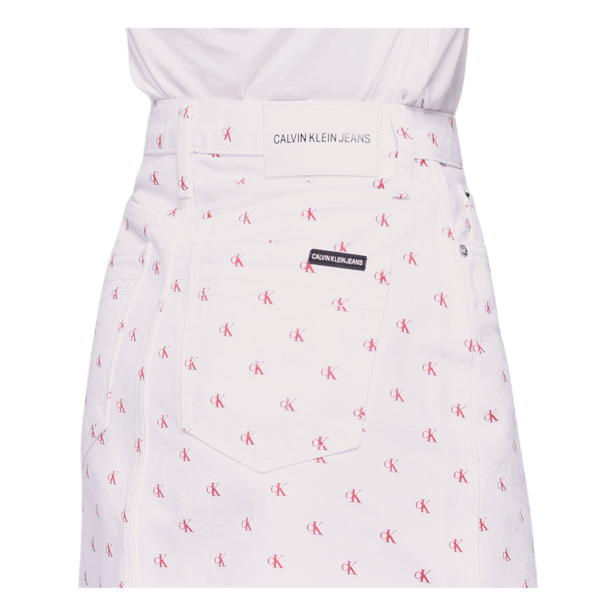 High Rise Mini Skirt White