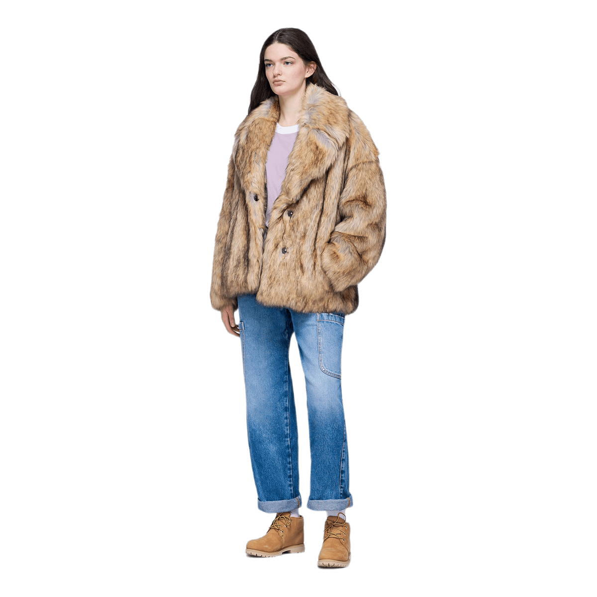 Boxy Oversized Drop Shoulder Brown