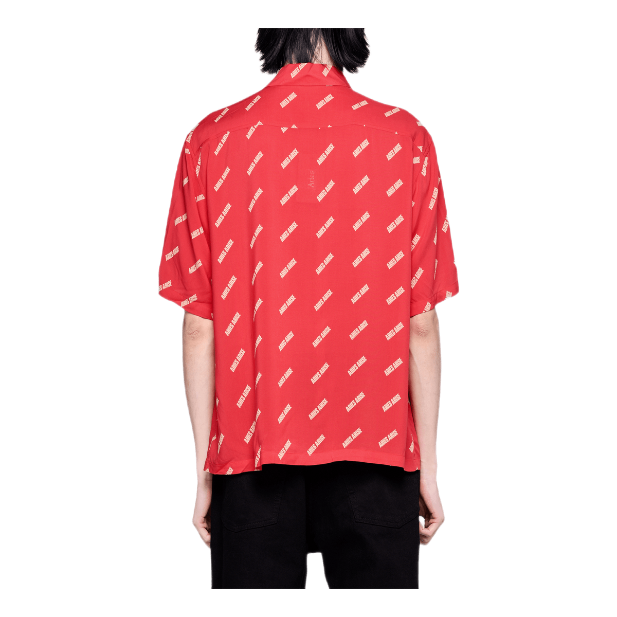 Logo Print Bowling Shirt Red