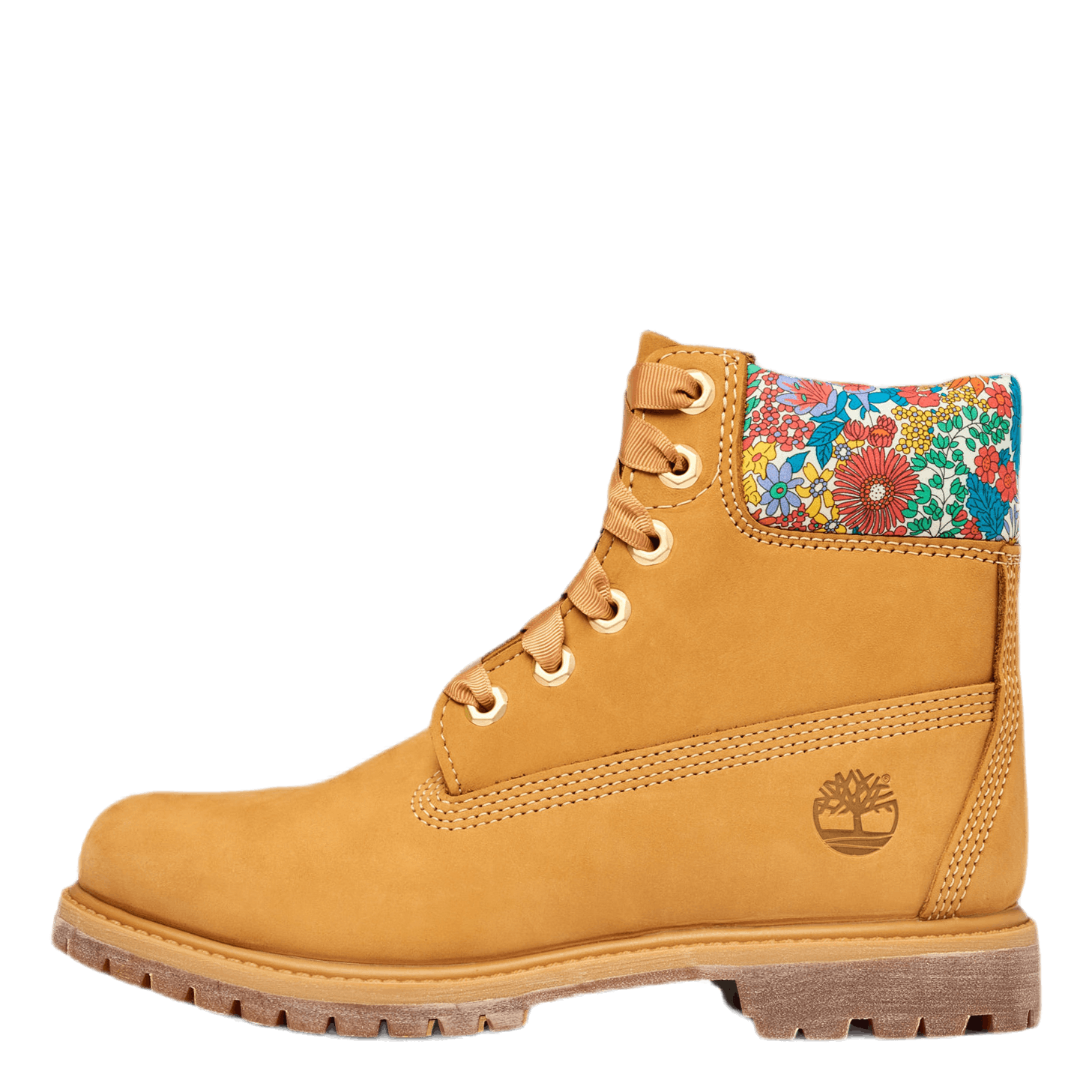 Womens 6 Inch Premium White Brown