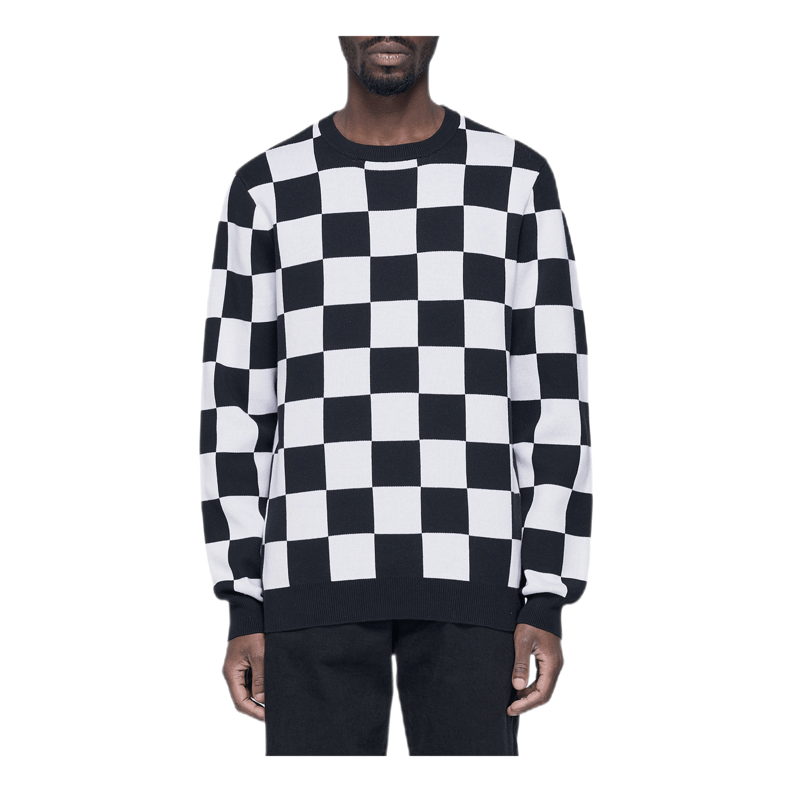 Checker Sweater Black
