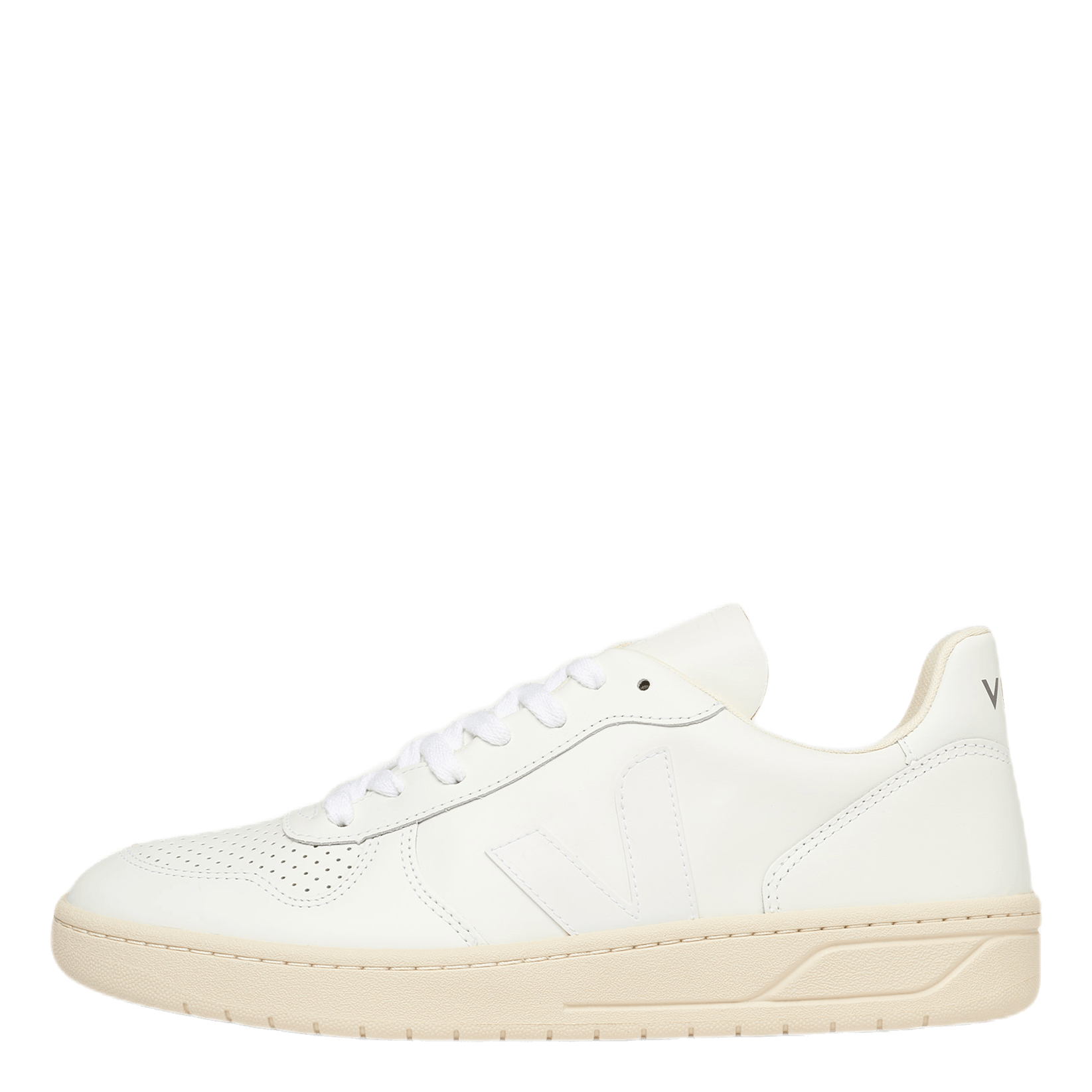 Mens V-10 Leather White