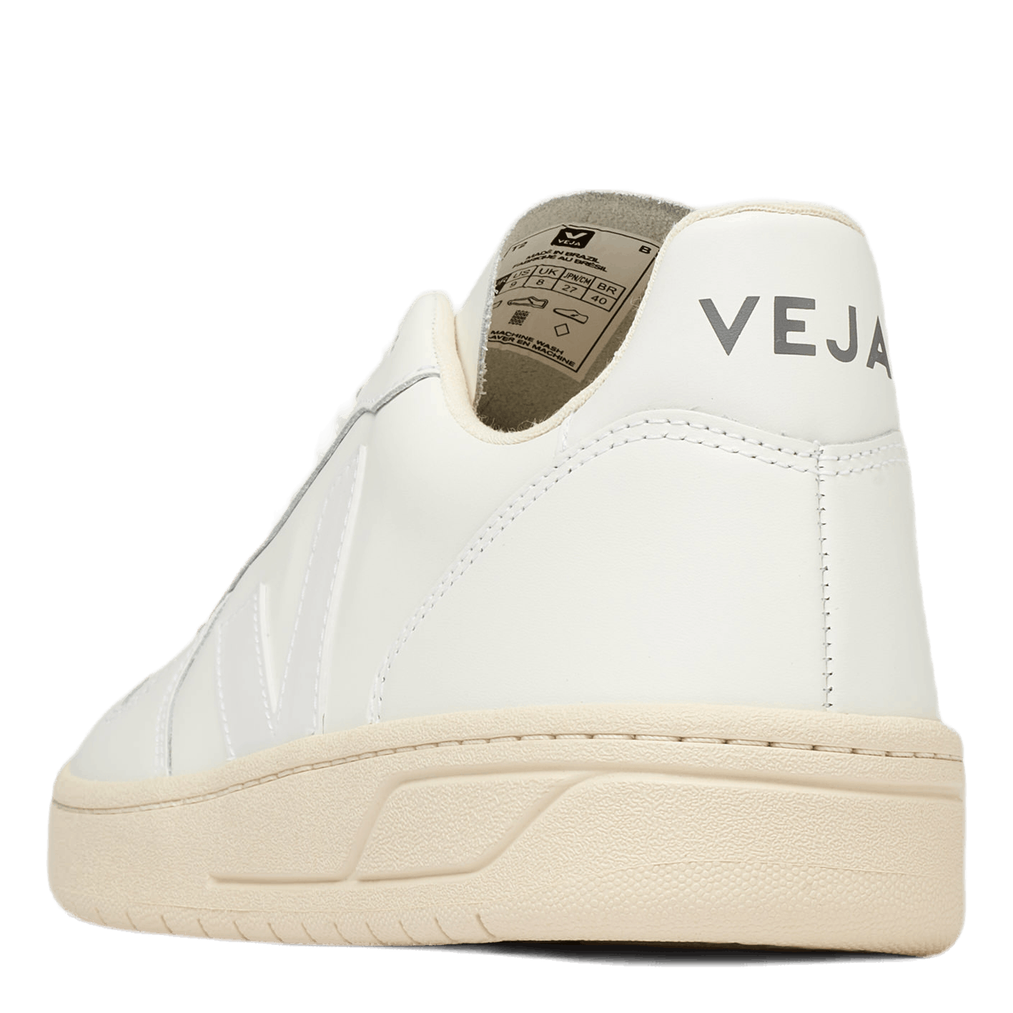 Mens V-10 Leather White