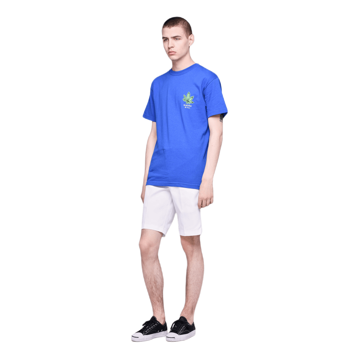 11´ Slim Straight Work Shorts White