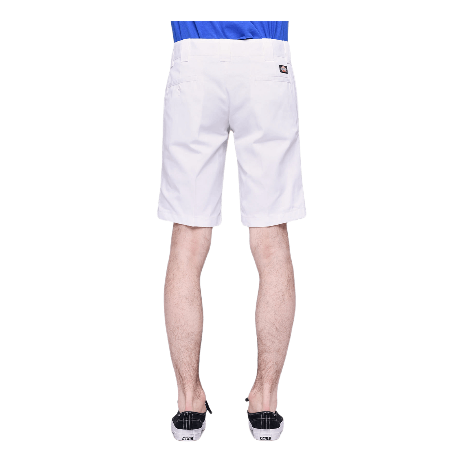 11´ Slim Straight Work Shorts White